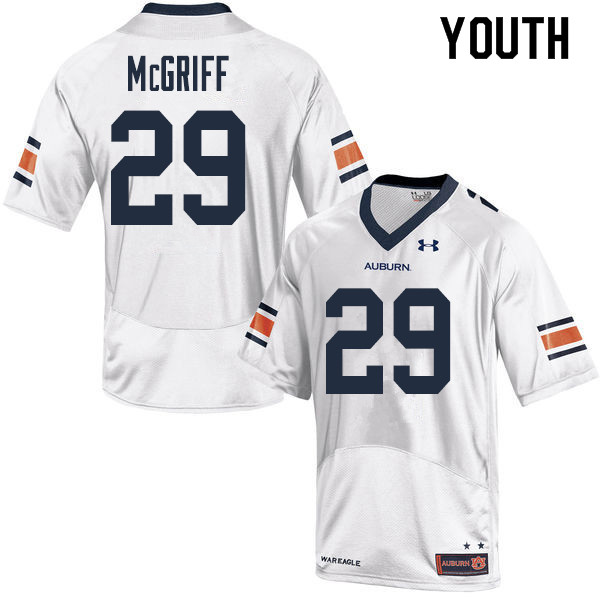 Youth Auburn Tigers #29 Jaylen McGriff College Football Jerseys Sale-White